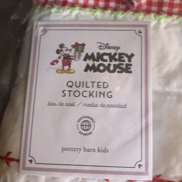 Pottery Barn Kids Disney Mickey Mouse Quilted Christmas Stocking - Picture 5 of 14